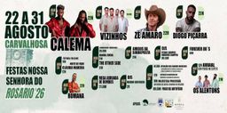 Cartaz Festas Nossa Senhora do Rosário 2026 - Carvalhosa