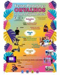 Cartaz Festas Populares 2026 - Orvalhos