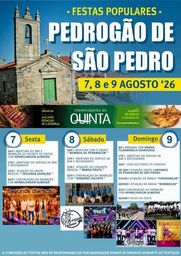 Cartaz Festas Populares 2026 - Pedrógão de São Pedro
