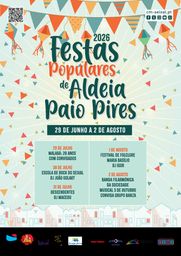 Cartaz Festas Populares de Aldeia de Paio Pires 2026 - Seixal
