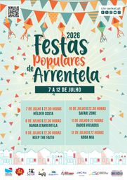 Cartaz Festas Populares de Arrentela 2026 - Seixal