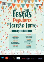 Cartaz Festas Populares de Fernão Ferro 2026 - Seixal