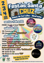 Cartaz Festas Santa Cruz 2025 - Alcafache