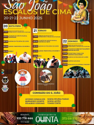 Cartaz Festas São João 2025 - Escalos de Cima