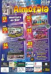Cartaz Festejos de Senhor da Boa Sorte e Senhor do Bom Pastor 2026 - Almofala
