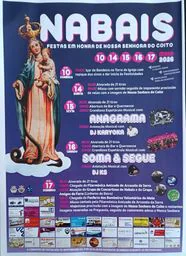 Cartaz Festejos em Honra de Nossa Senhora do Coito 2026 - Nabais
