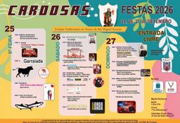 Cartaz Festejos Tradicionais em Honra de São Miguel Arcanjo 2026 - Cardosas
