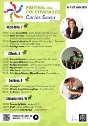 Cartaz Festival das Coletividades 2024 - Arrifana