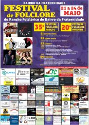 Cartaz Festival de Folclore 2026 - Bairro da Fraternidade