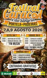 Cartaz Festival do Caracol e da Sangria 2026 - Portela das Padeiras