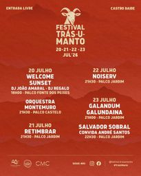 Cartaz Festival Trás-U-Manto 2026 - Castro Daire