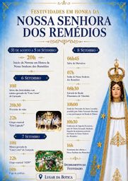 Cartaz Festividades em honra da Nossa Senhora dos Remédios 2026 - Botica