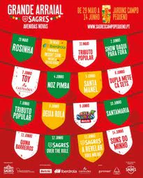 Cartaz Grande Arraial Sagres Avenidas Novas 2026 - Lisboa