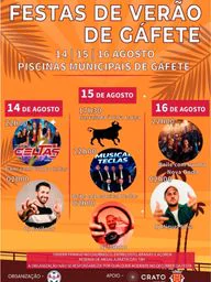 Cartaz Grandiosas Festas de Verão de Gáfete 2026 - Crato