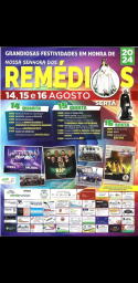 Cartaz Grandiosas Festividades em Honra de Nossa Senhora dos Remédios 2024 - Sertã