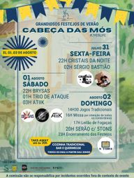 Cartaz Grandiosos Festejos de Verão 2026 - Cabeça das Mós