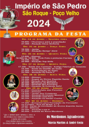 Cartaz Império de São Pedro 2024 - Poço Velho