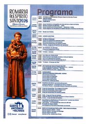 Cartaz Romaria do Espírito Santo 2026 - Olivais