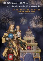 Cartaz Romaria em honra de N.ª Senhora da Encarnacão 2026 - Vila Mou