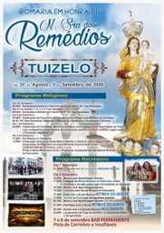 Cartaz Romaria em honra de N. Sra dos Remédios 2026 - Tuizelo