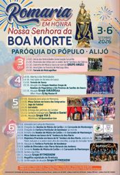 Cartaz Romaria em honra de Nossa Senhora da Boa Morte 2026 - Alijó