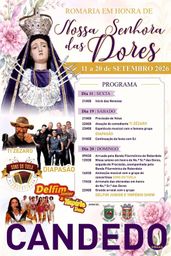 Cartaz Romaria em honra de Nossa Senhora das Dores 2026 - Candedo
