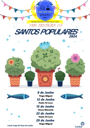 Cartaz Santos Populares 2024 - Lumiar