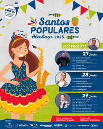 Cartaz Santos Populares 2025 - Alcobaça
