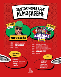 Cartaz Santos Populares 2025 - Almoçageme