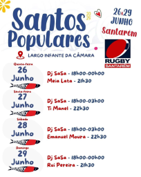 Cartaz Santos Populares 2025 - Santarém