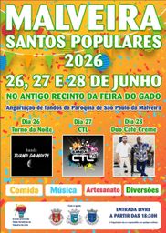 Cartaz Santos Populares 2026 - Malveira