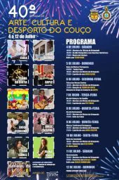 Cartaz Semana de Arte, Cultura e Desporto 2026 - Couço
