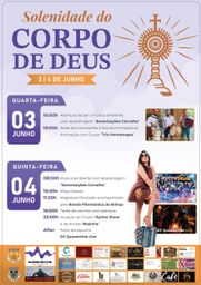 Cartaz Solenidade do Corpo de Deus 2026 - Jou