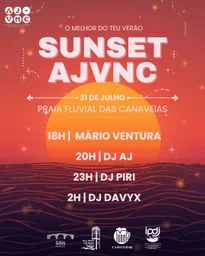 Cartaz SUNSET AJVNC 2026 - Vila Nova do Ceira