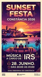 Cartaz Sunset Festa 2026 - Constância