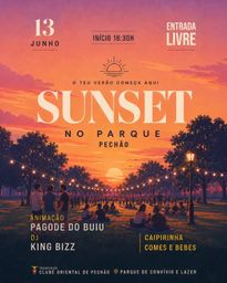 Cartaz Sunset no Parque 2026 - Pechão