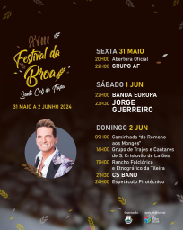 Cartaz XVIII Festival da Broa 2024 - Santa Cruz da Trapa