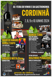 Cartaz XX Feira do Vinho e da Gatronomia 2024 - Cordinhã