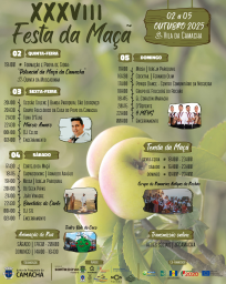 Cartaz XXXVIII Festa da Maçã 2025 - Camacha
