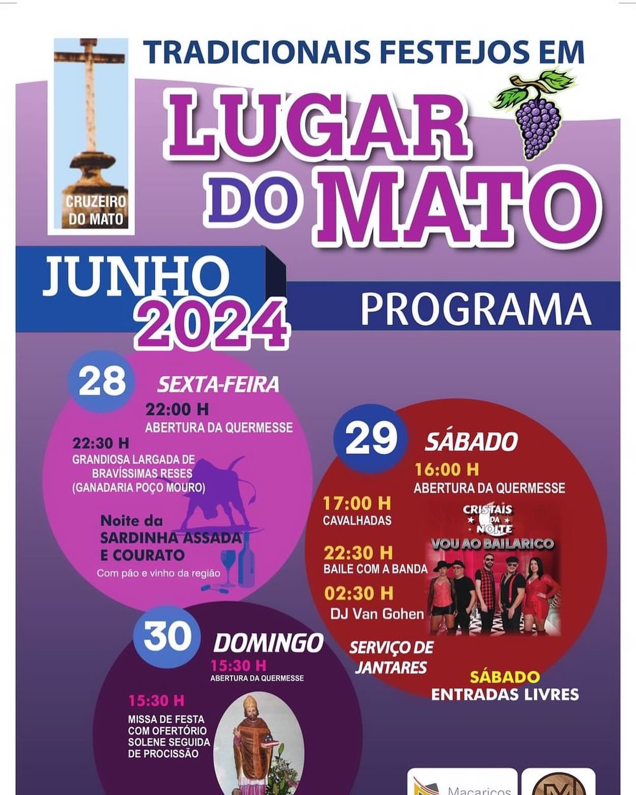 Cartaz Tradicionais Festejos em Lugar do Mato 2024 - Alenquer