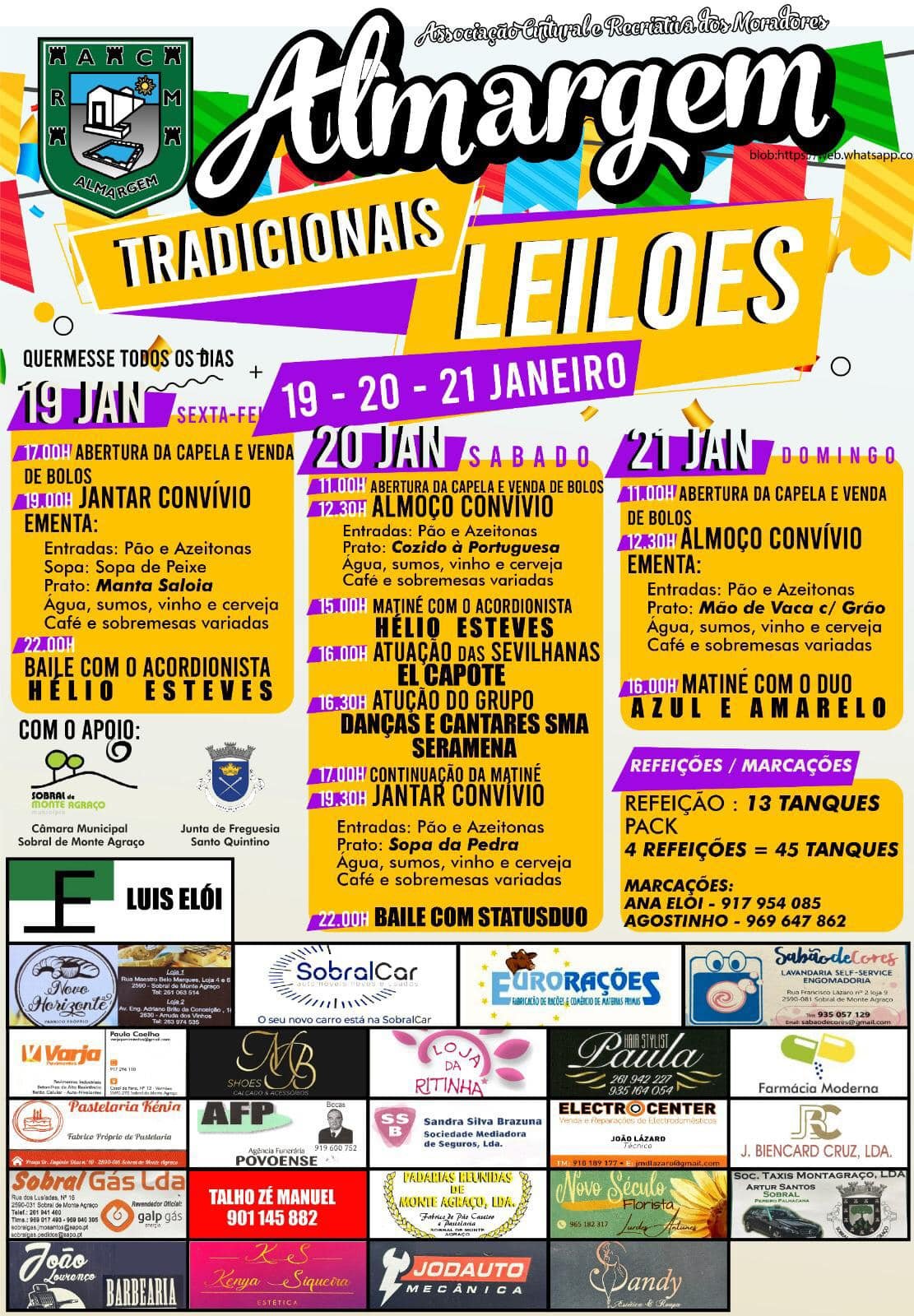 Cartaz Tradicionais Leilões 2024 - Almargem