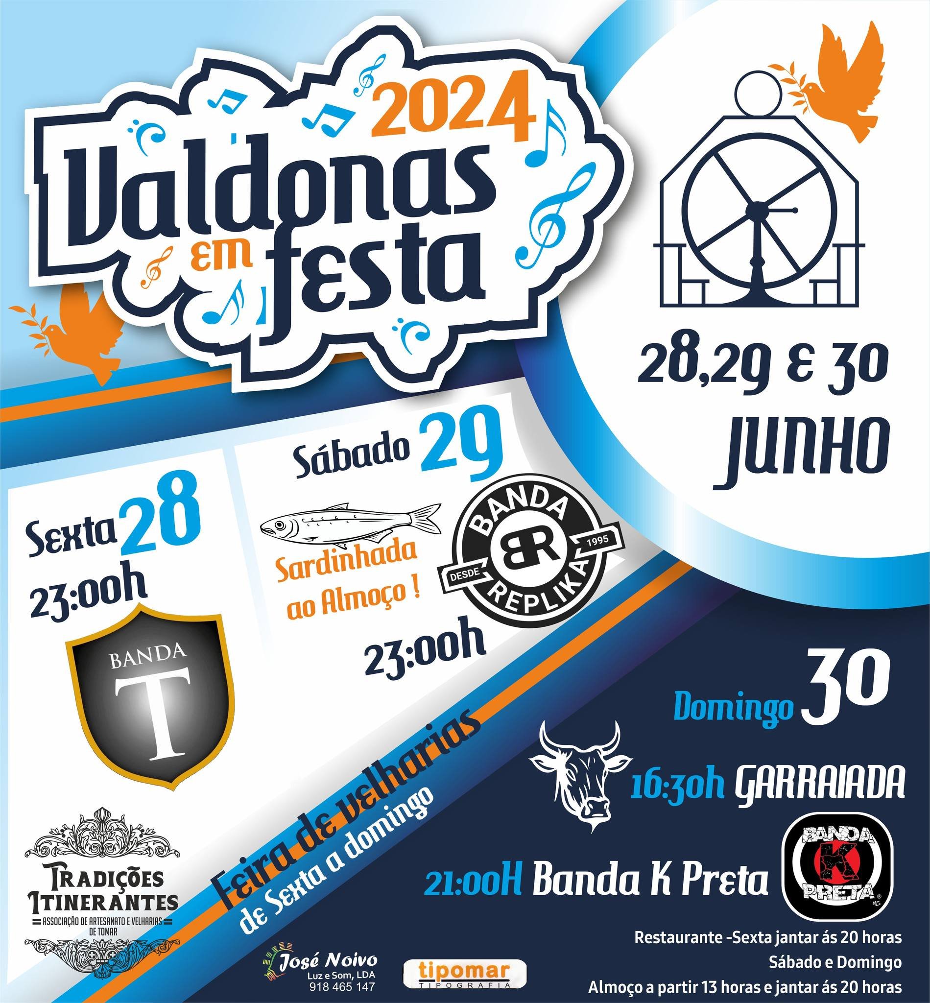 Cartaz Valdonas em Festa 2024 - Tomar