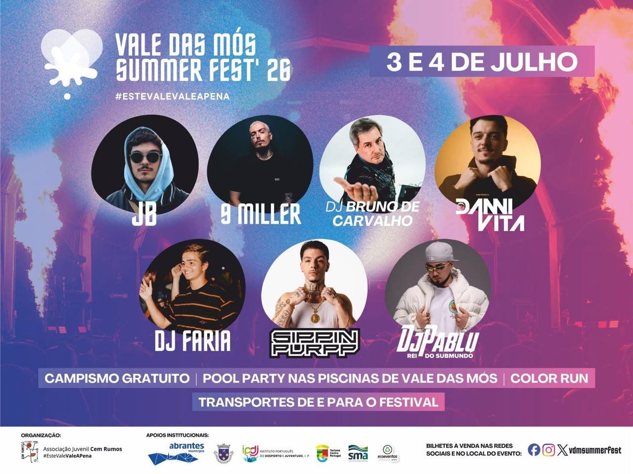Cartaz Vale das Mós Summer Fest 2026 - Vale das Mós