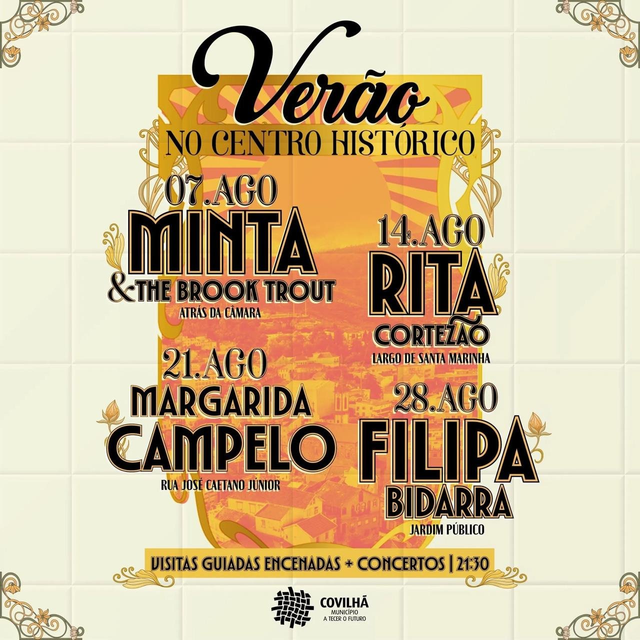 Cartaz Verão no Centro Histórico 2026 - Covilhã