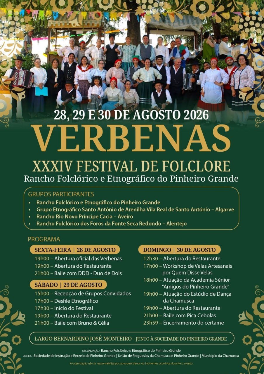 Cartaz Verbenas 2026 - Pinheiro Grande