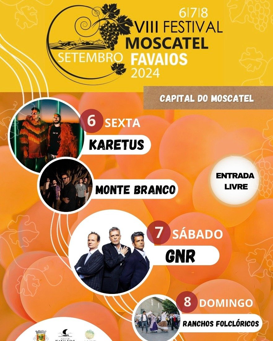 Cartaz VIII Festival Moscatel Favaios 2024 - Favaios