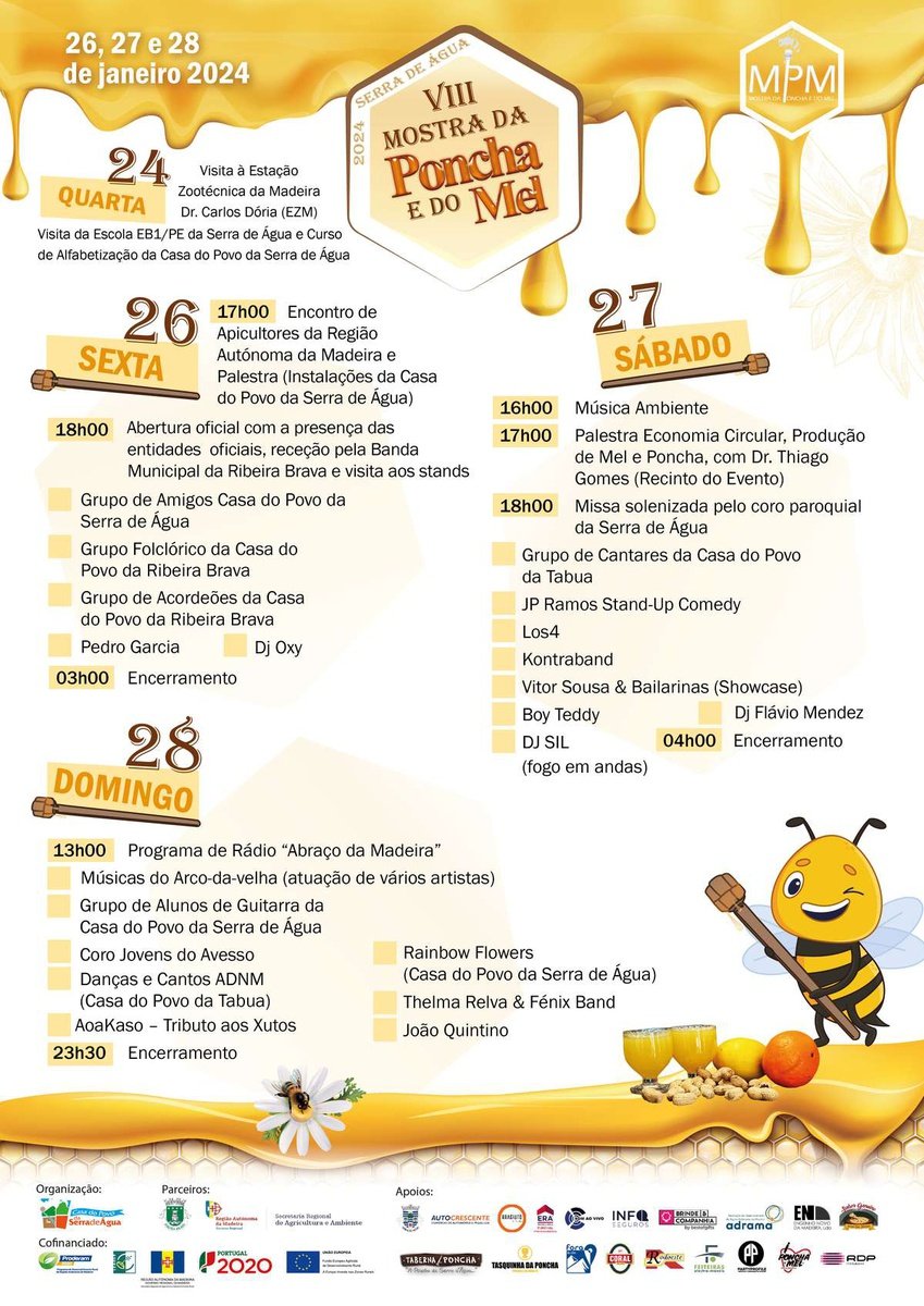 Cartaz VIII Mostra da Poncha e do Mel 2024 - Serra de Água