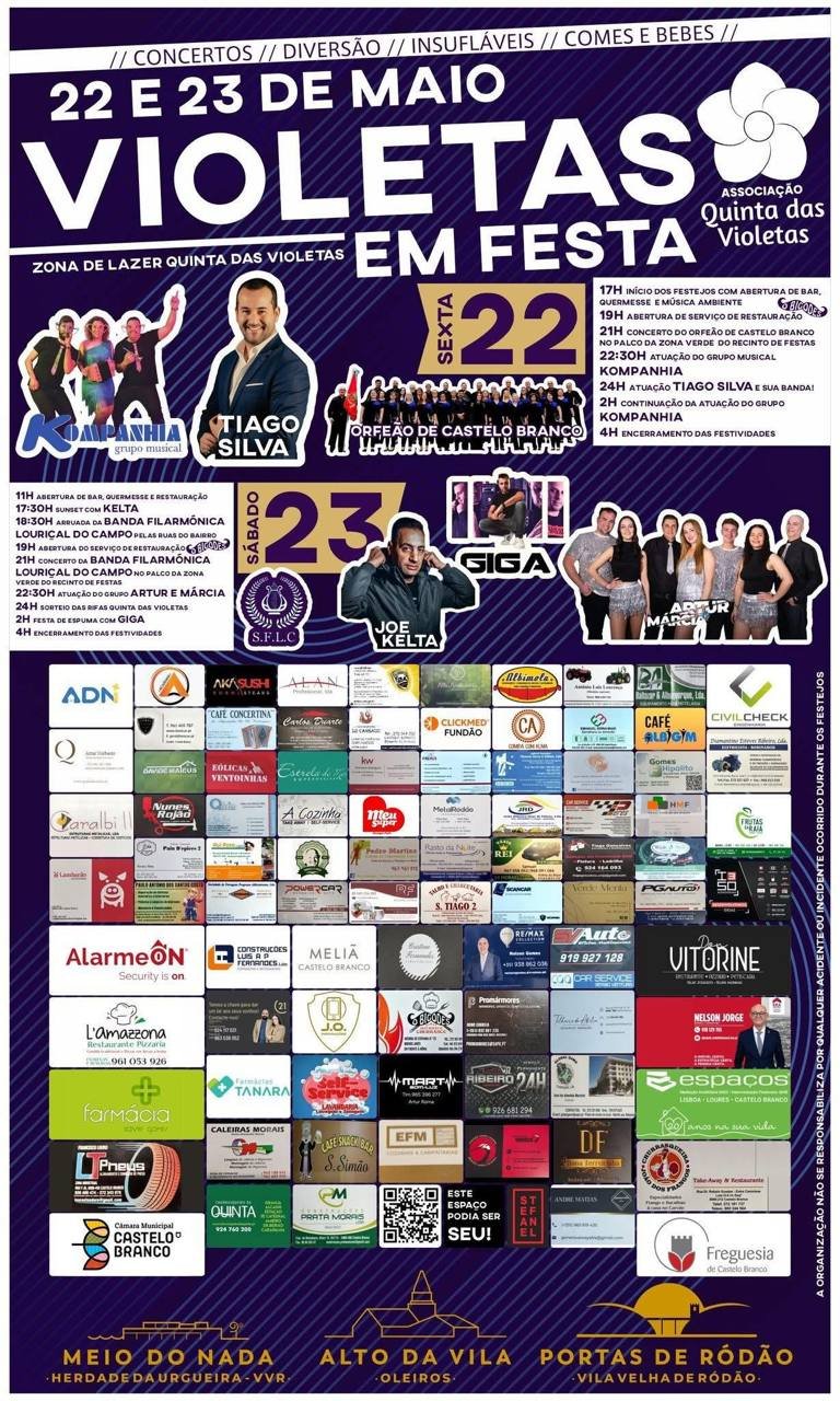 Cartaz Violetas em Festa 2026 - Castelo Branco