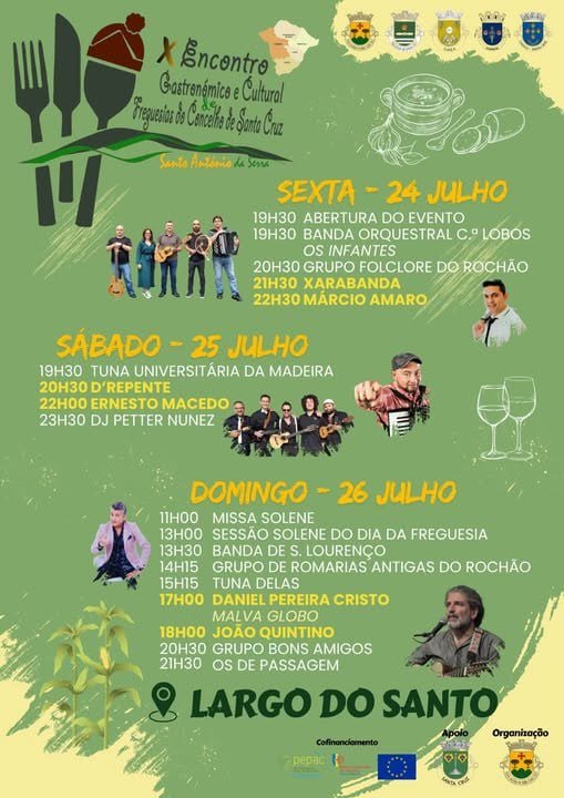 Cartaz X Encontro Gastronómico e Cultural 2026 - Santa Cruz