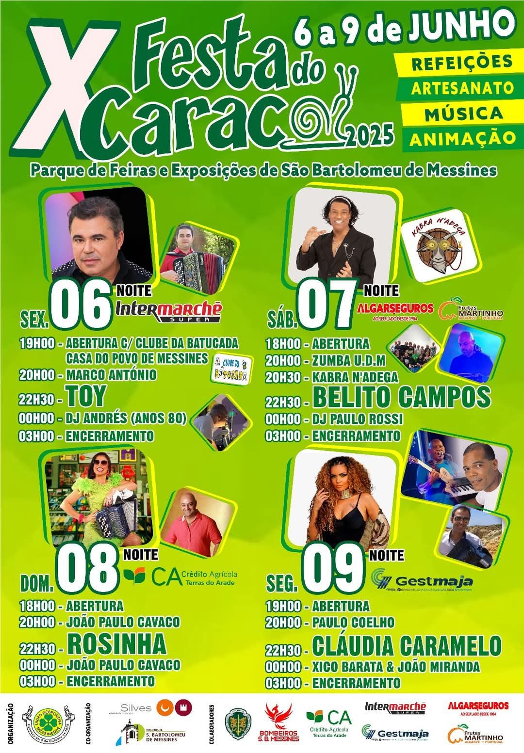 Cartaz X Festa do Caracol 2025 - São Bartolomeu de Messines
